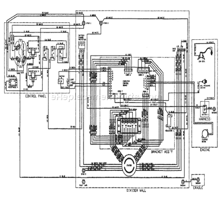 Page E Diagram and Parts List for 9412-0 3,500 CCG Briggs and Stratton Generator